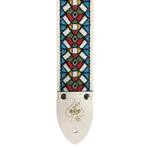 D'Andrea Ace Vintage Reissue Guitar Strap - "Stained Glass" (Hendrix-Inspired)