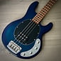 Sterling by Music Man Stingray RAY34FM  Flame Maple 4-String Bass, Neptune Blue