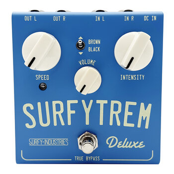 SurfyTrem Deluxe Tremolo Pedal - Reproduces the "Vibrato Channel" sound of Vintage "F" Amps