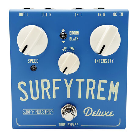 SurfyTrem Deluxe Tremolo Pedal - Reproduces the "Vibrato Channel" sound of Vintage "F" Amps