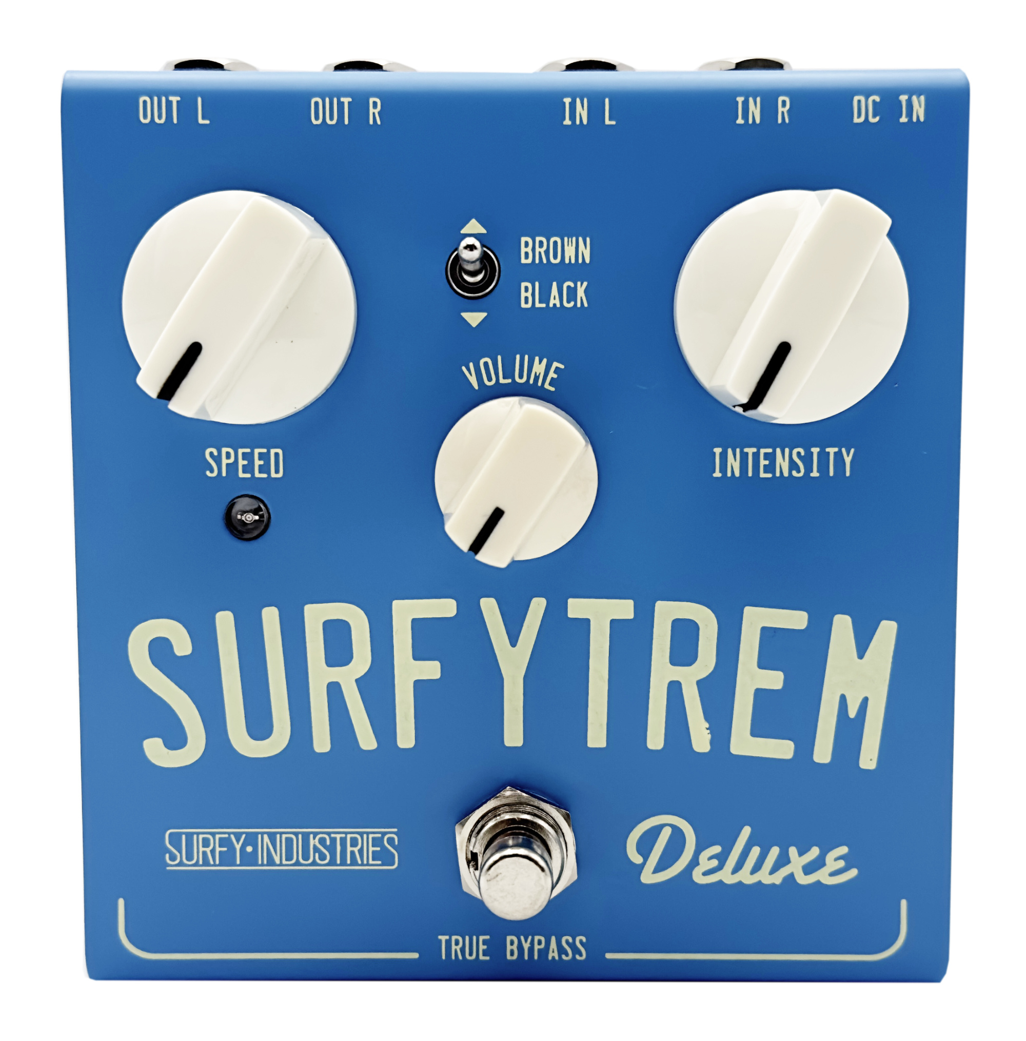 SurfyTrem Deluxe Tremolo Pedal - Reproduces the "Vibrato Channel" sound of Vintage "F" Amps