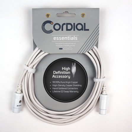 Cordial Cables Digital Interface - Standard 5-Pin MIDI, 10-Foot White Cable