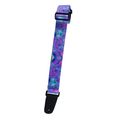 Henry Heller 2" Wide Guitar Strap - Artist Series- Sublimation Printed - "Blue and Purple Tie Dye"