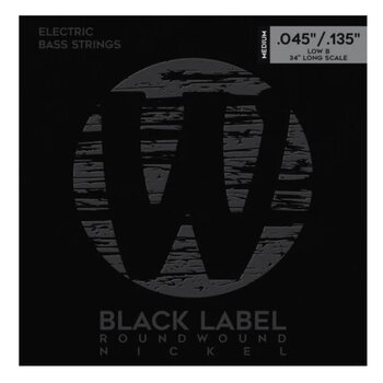 Warwick Black Label Bass String Set | 5-String | Nickel-Plated Steel (45-135, Low B)