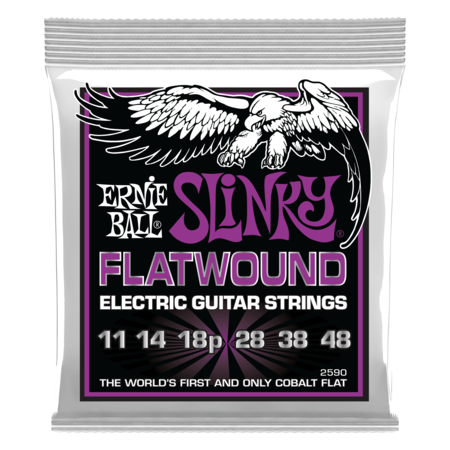 Ernie Ball Power Slinky Flatwound Guitar Strings, 11-48 (P02590)