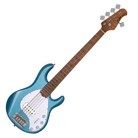 Sterling by Music Man Stingray Ray35, 5-String Bass, Blue Sparkle