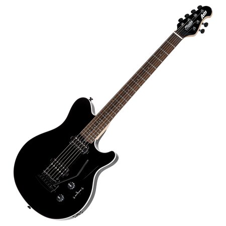 Sterling by Music Man Axis (AX3S), Black with White Binding