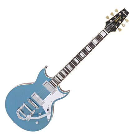 Aria Pro II 212-MK2 - Bowery-Chambered Doublecut with Bigsby, Phantom Blue