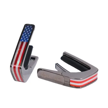 Thalia Capo - Deluxe Series - Black Chrome - Stars and Stripes (angel wing shell inlay)
