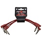 Pig Hog Lil Pigs 6-inch Low Profile Flat Patch Cables , 4-Pack, Candy Apple Red