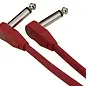 Pig Hog Lil Pigs 2-Foot Low Profile Flat Patch Cables, 2-Pack, Candy Apple Red