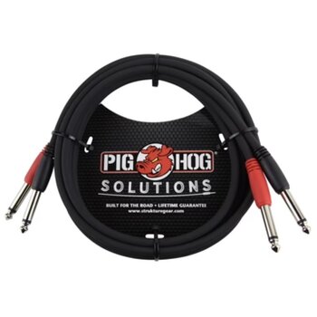 Pig Hog Solutions - 6ft 1/4" - 1/4" Dual Cable
