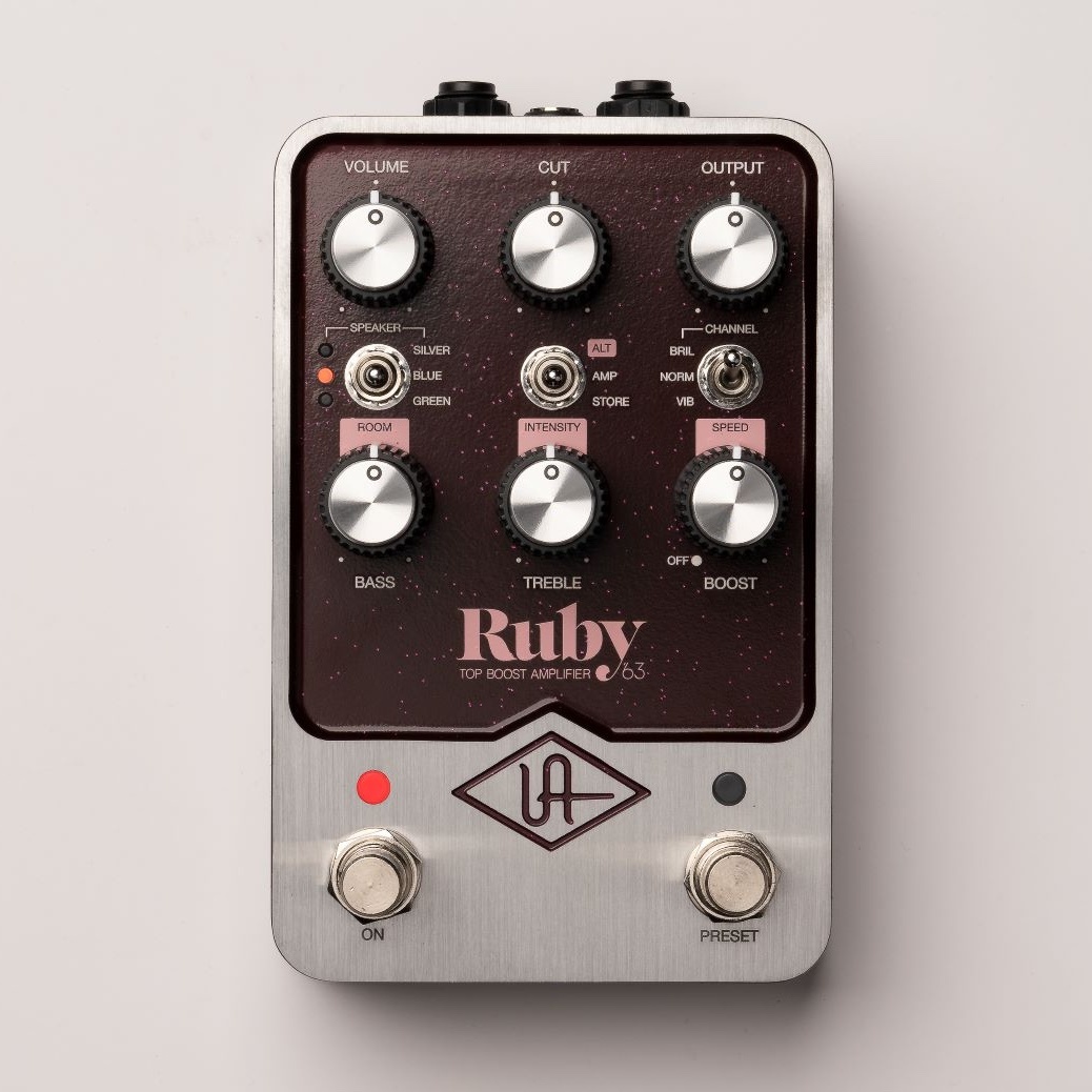 Universal Audio UAFX RUBY '63 Top Boost Amplifier, Quintessential British  Valve Amp Tones