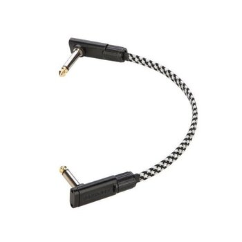 RockBoard Salt & Pepper Tweed Series Flat Patch Cable, 20 cm (7 7/8 inches)