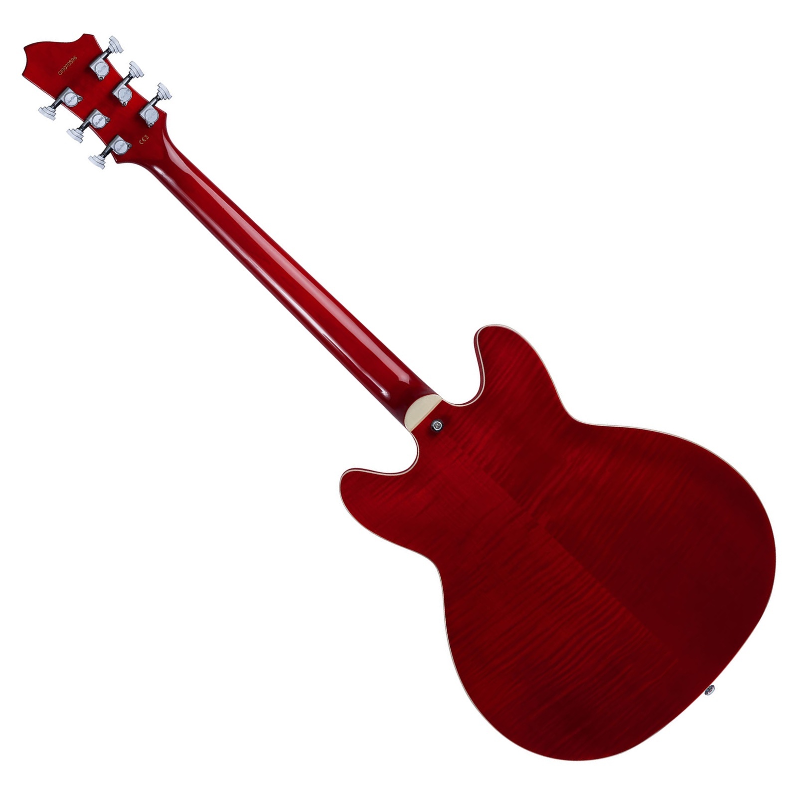 Hagstrom Tremar Viking Deluxe, Semi-hollow Electric Guitar with Tremolo, Wild Cherry Transparent Gloss