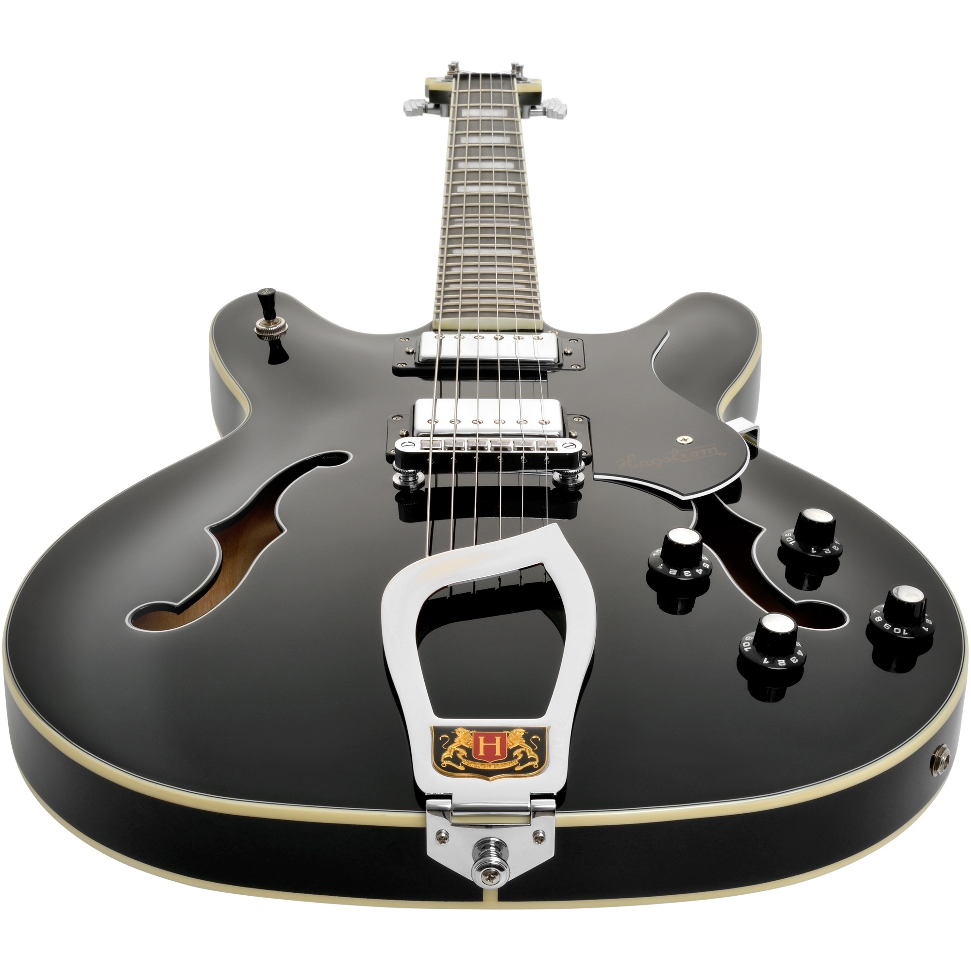 Hagstrom Viking,  Black Gloss - Classic Semi-Hollow for Everything