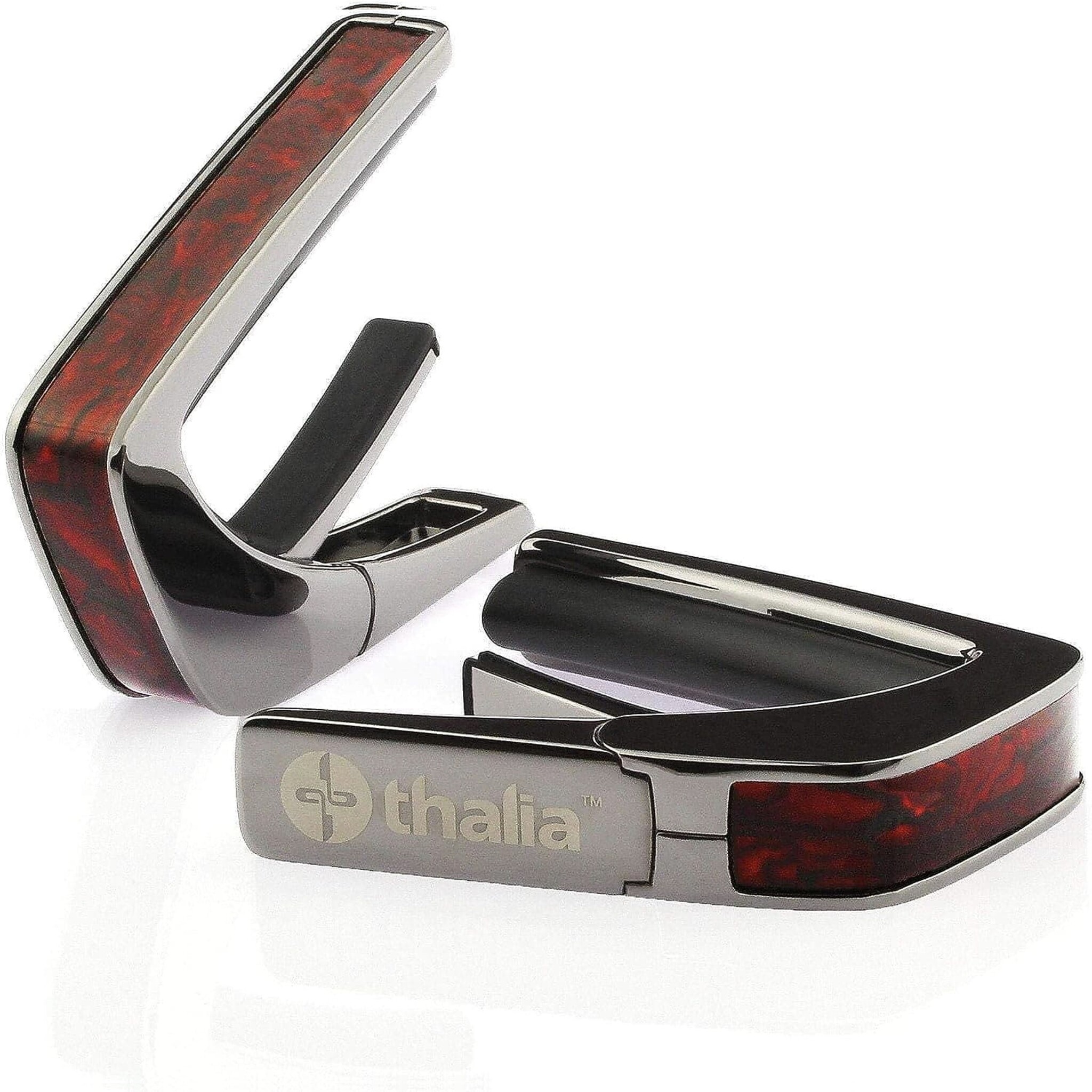 Thalia Capo - Black Chrome with Crimson Paua Exotic Shell Inlay