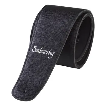 Sadowsky Synthetic Leather Bass Strap with Neoprene Padding - Black with Silver Embossing