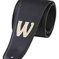 Warwick Synthetic Leather Bass Strap with Neoprene Padding - Black with Gold Embossing
