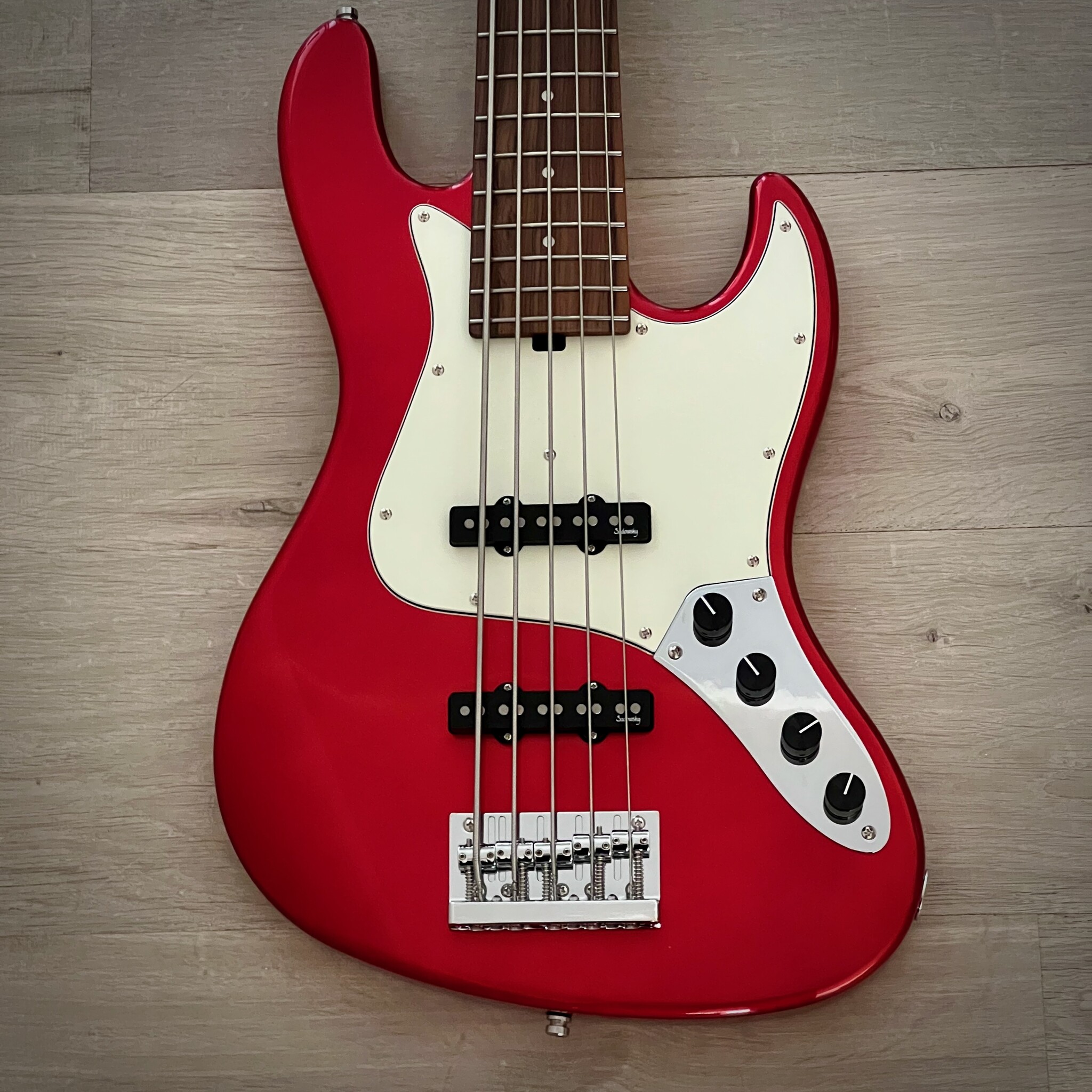 Sadowsky MetroExpress 21-Fret Vintage JJ 5-String Bass, Candy Apple Red Metallic High Polish, Morado Fretboard (2023 Updated Model)