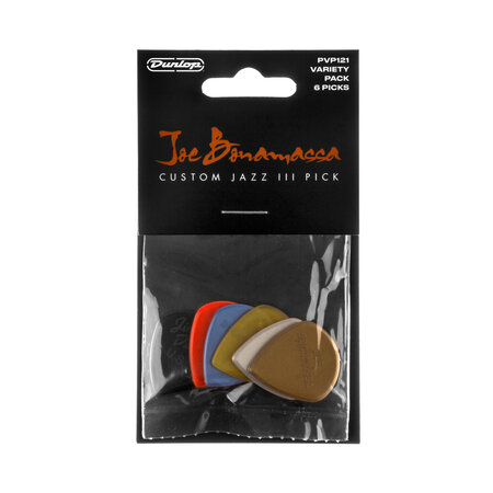 Dunlop Joe Bonamassa 6-Pick Variety Pack, Custom Jazz III Picks