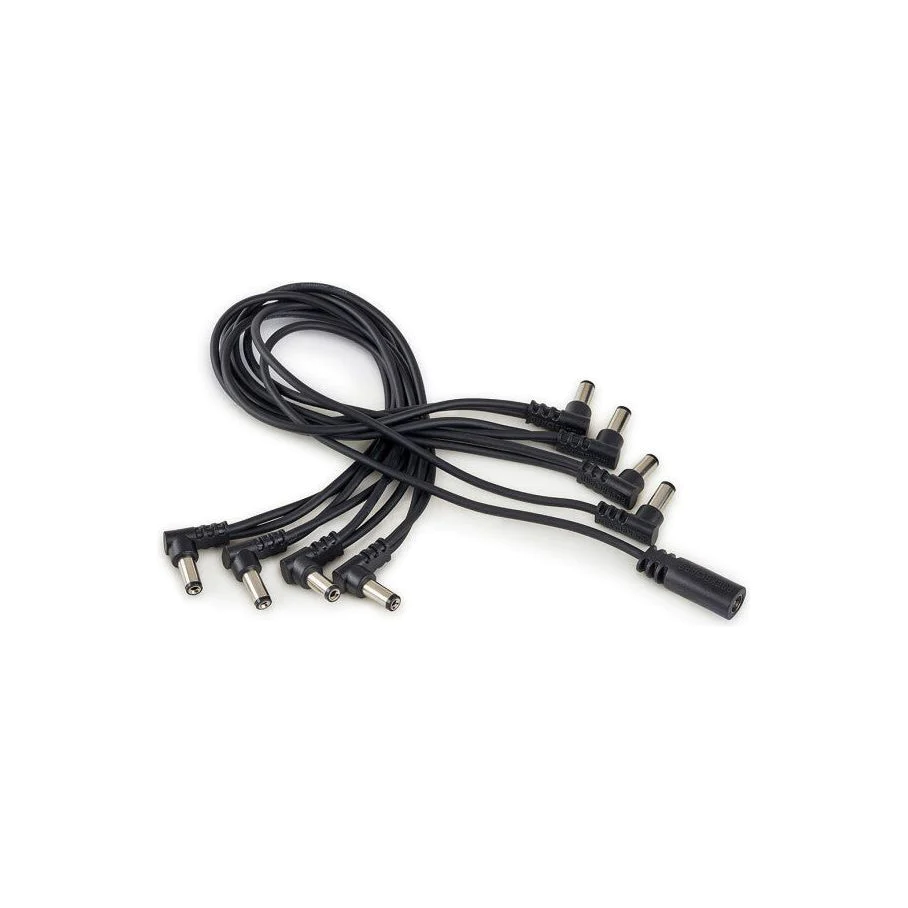 RockBoard  Flat Daisy Chain Pedal Power Cable, 8 Outputs with Extra Compact Angled Plugs