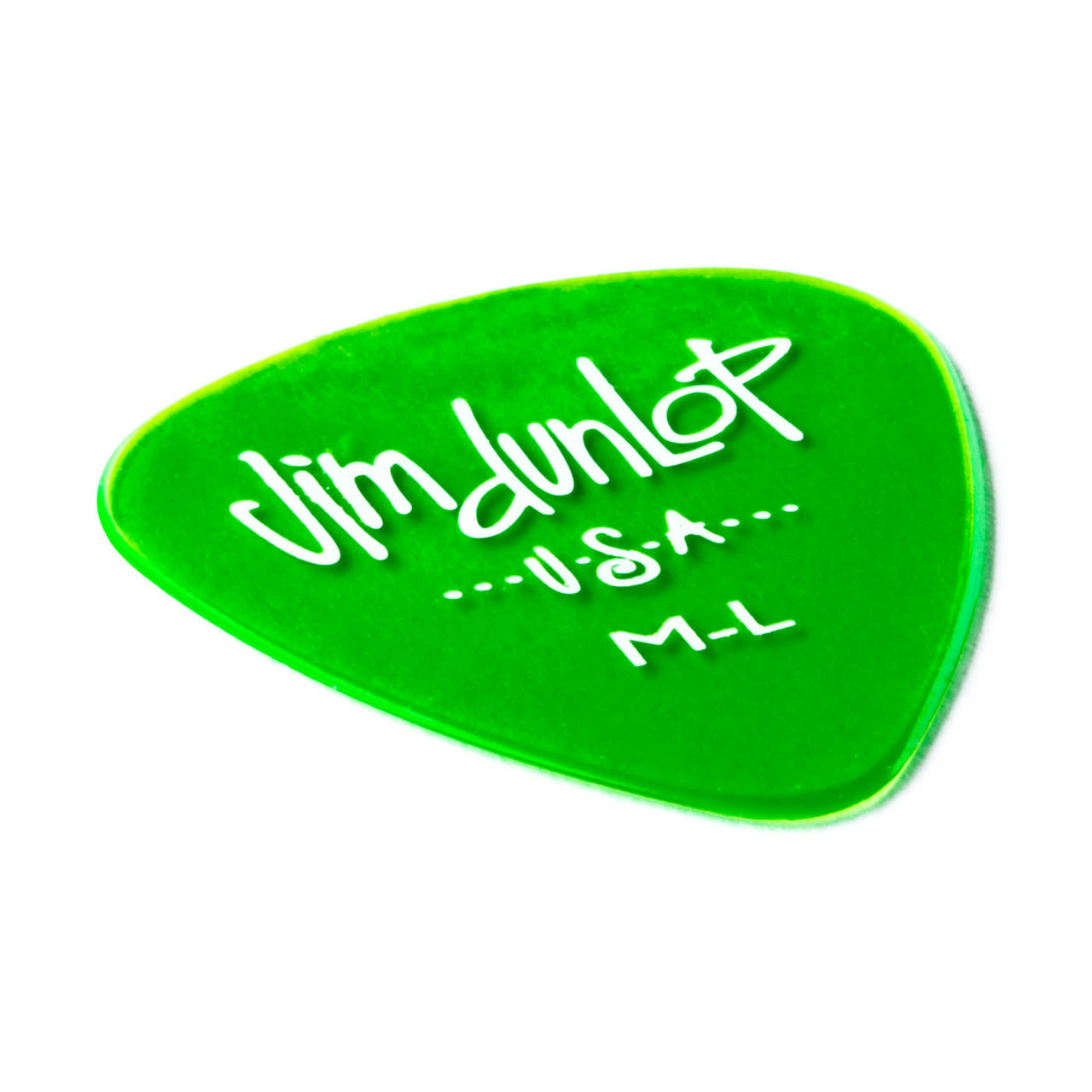 Dunlop Gels Green Medium-Light Picks (12-Pack), Vivid Translucent Polycarbonate