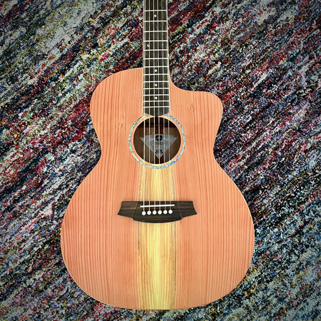 Cole Clark Studio Grand Auditorium Acoustic Guitar - All Australian Redwood Top with Queensland Maple Body (SAN1EC-RDM)