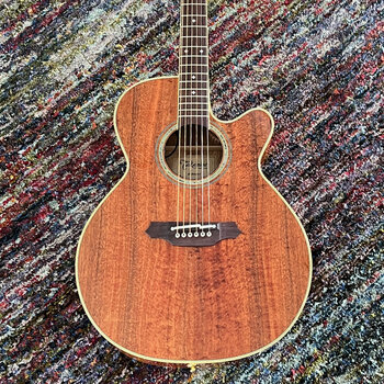 Takamine Legacy Series EF508KC Acoustic/Electric Guitar, Hawaiian Koa top, back, and sides, case