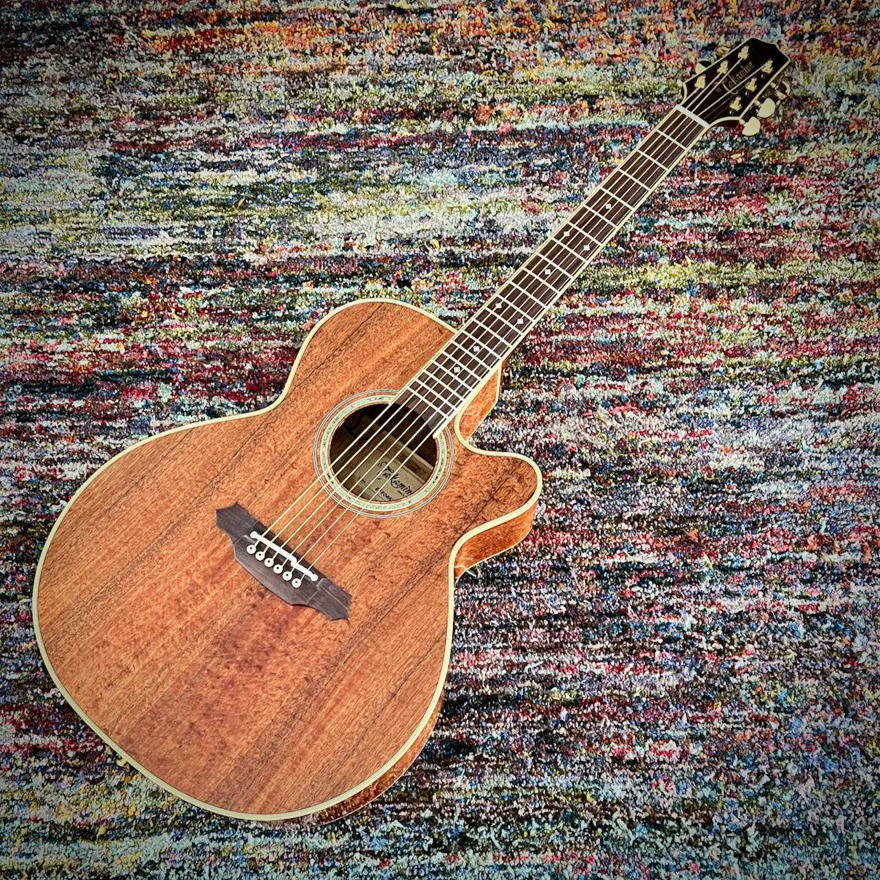 Takamine Legacy Series EF508KC Acoustic/Electric Guitar, Hawaiian Koa top, back, and sides, case