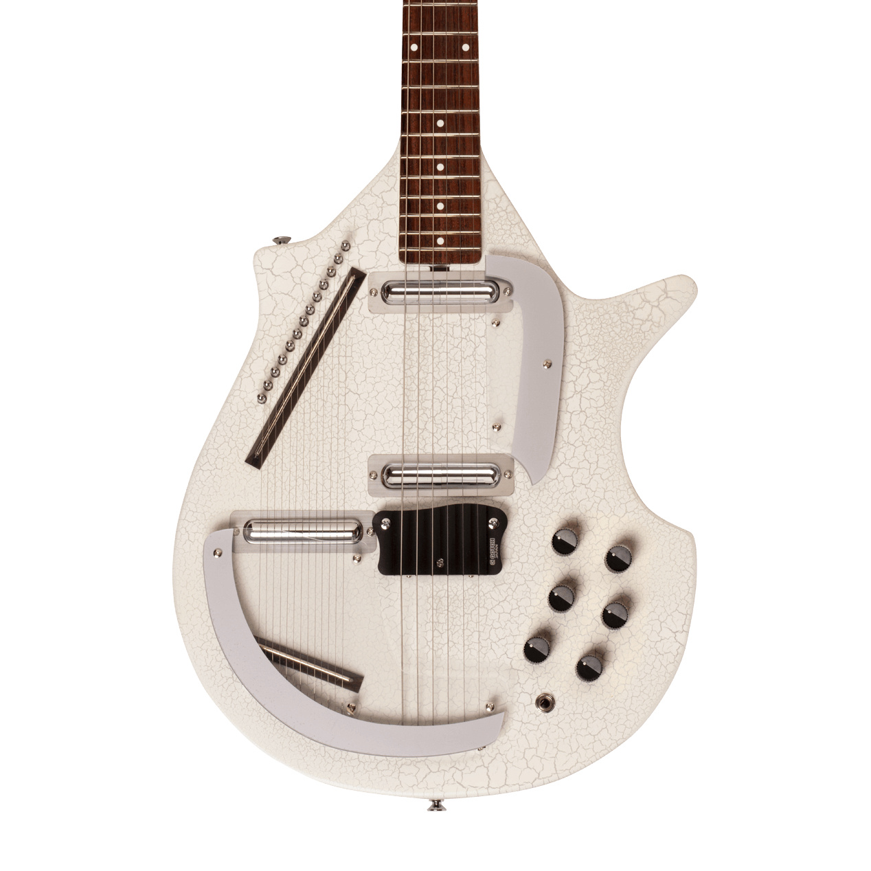 Danelectro Coral Electric Sitar - White Crackle - Reissue of the Famous Big Sitar of the 1960s