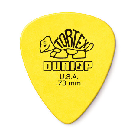 Dunlop Tortex Standard Pick .73mm, Yellow (12-Picks pack)
