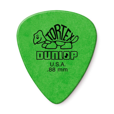 Dunlop Tortex Standard Pick .88mm, Green (12-Picks pack)