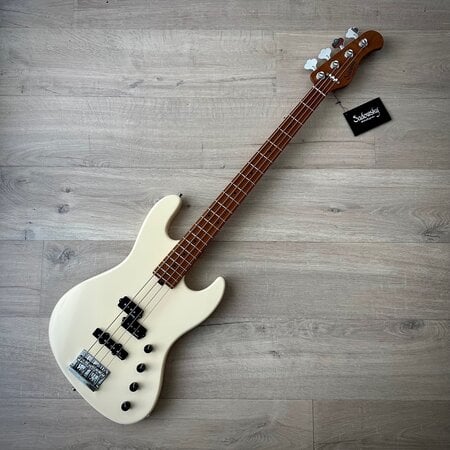 Sadowsky MetroExpress 21-Fret Verdine White Signature 4-String Bass, White High Polish, Roasted Maple Board Special Edition (2023 Update)