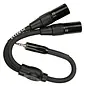 Pig Hog Solutions - 6" Y Cable, 3.5mm to Dual XLR (M)