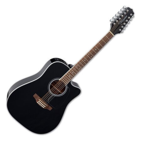 Takamine GD38CE, 12-String Acoustic-Electric Guitar, Black