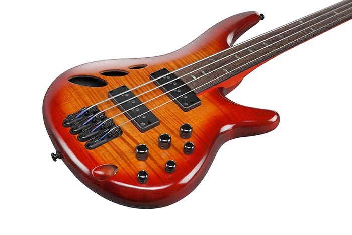 Ibanez Bass Workshop SRD900F Fretless 4-String Electric Bass, Brown Topaz Burst Low-Gloss (BTL) (new for 2024)