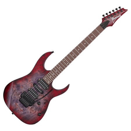 Ibanez RG470PB Electric Guitar, Poplar Burl Top, Red Eclipse Burst (REB), New for 2024, Wizard III Neck