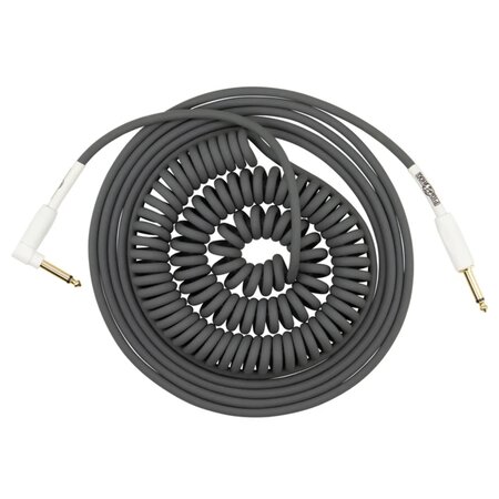 Pig Hog "Half Coil" Instrument Cable, 30-Foot, Grey (vintage style with tangle-free distance!)