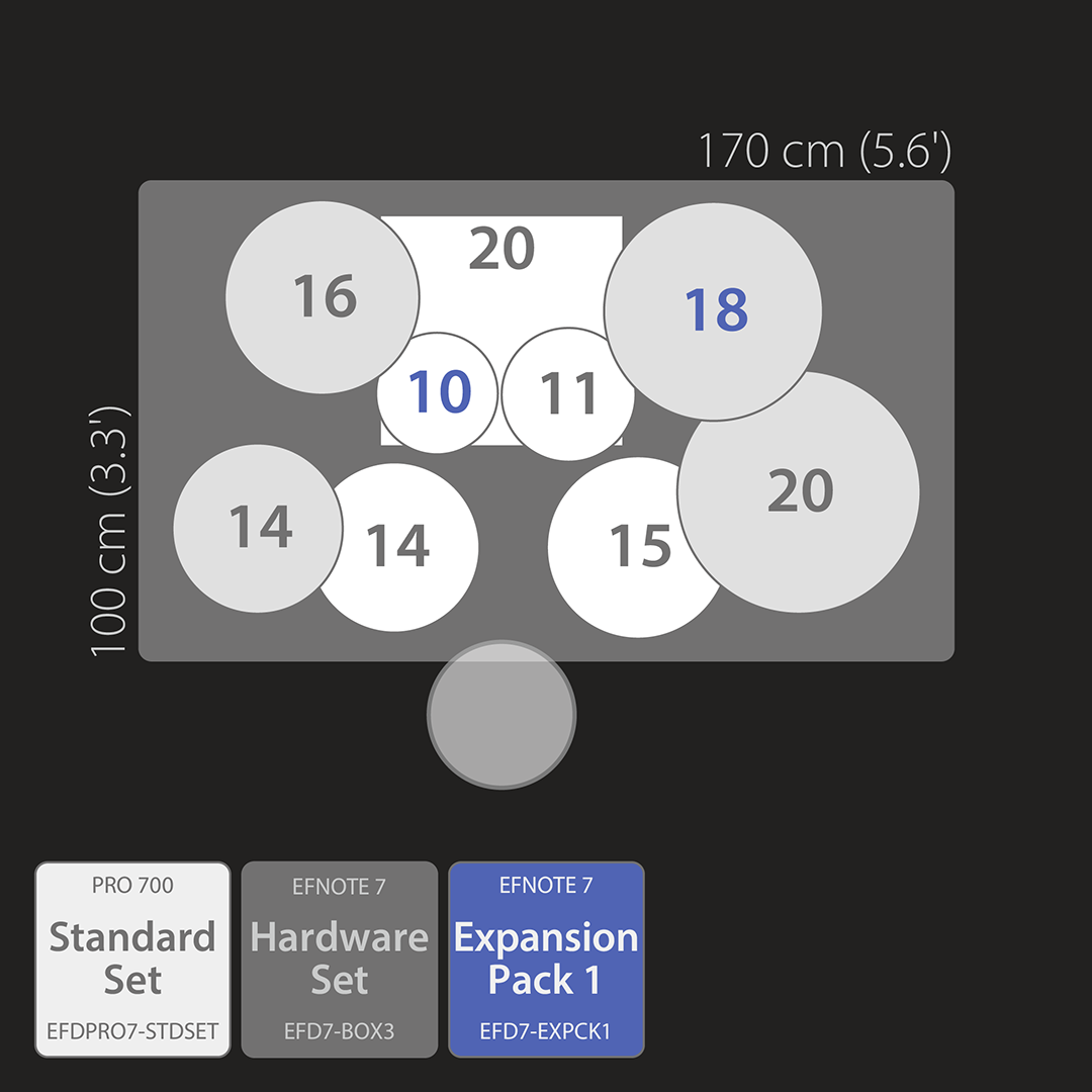 EFNOTE Pro 701 Electronic Drum Kit, Traditional Set (5 Shells, 4 Cymbals), White Sparkle - IN STOCK (Ef-Note)