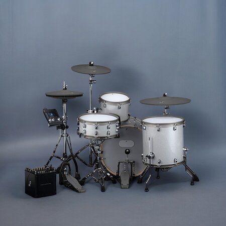 EFNOTE Pro 700 Electronic Drum Kit, Standard Set (4 Shells, 3 Cymbals), White Sparkle - IN STOCK (Ef-Note)