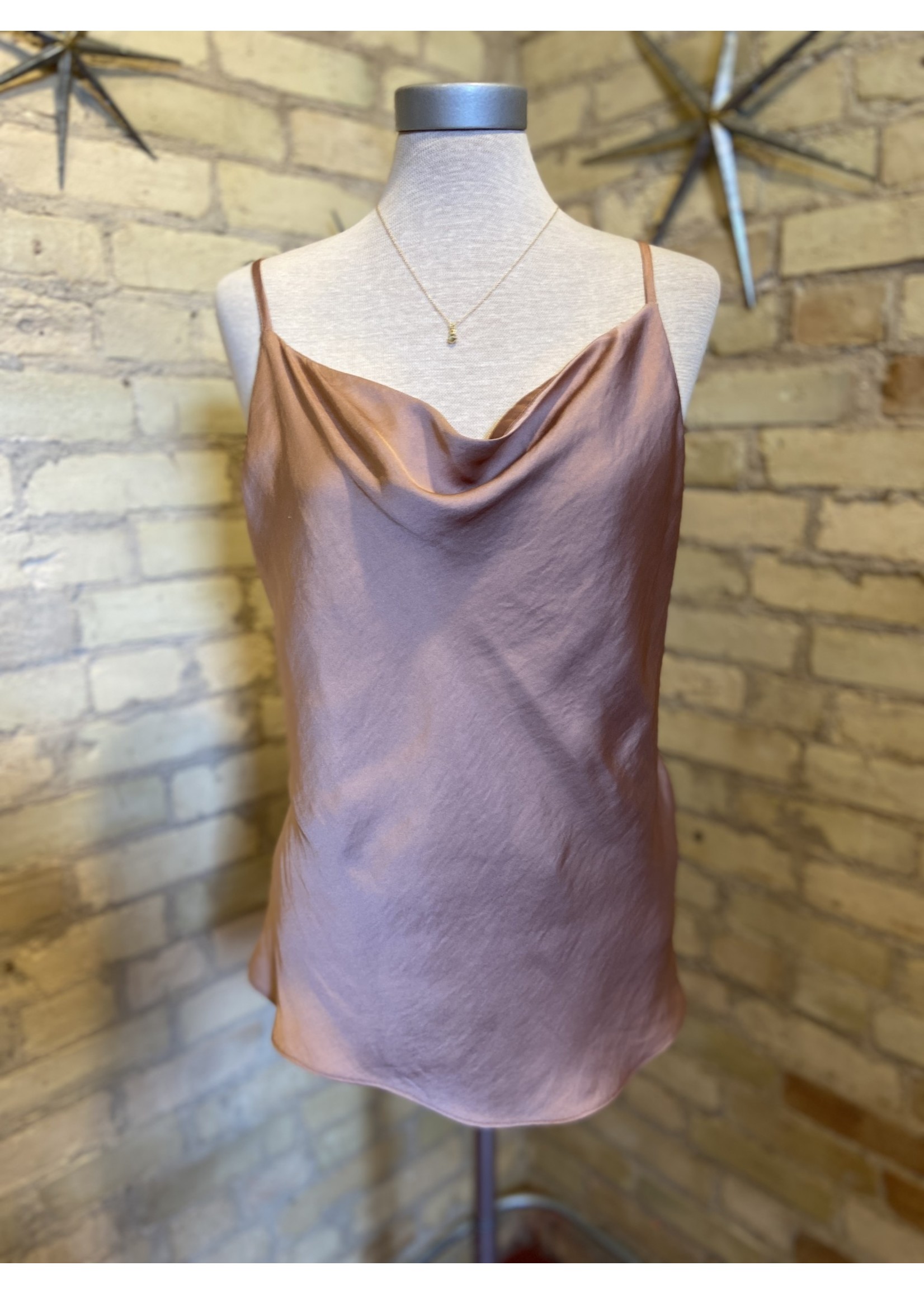 cowl satin cami