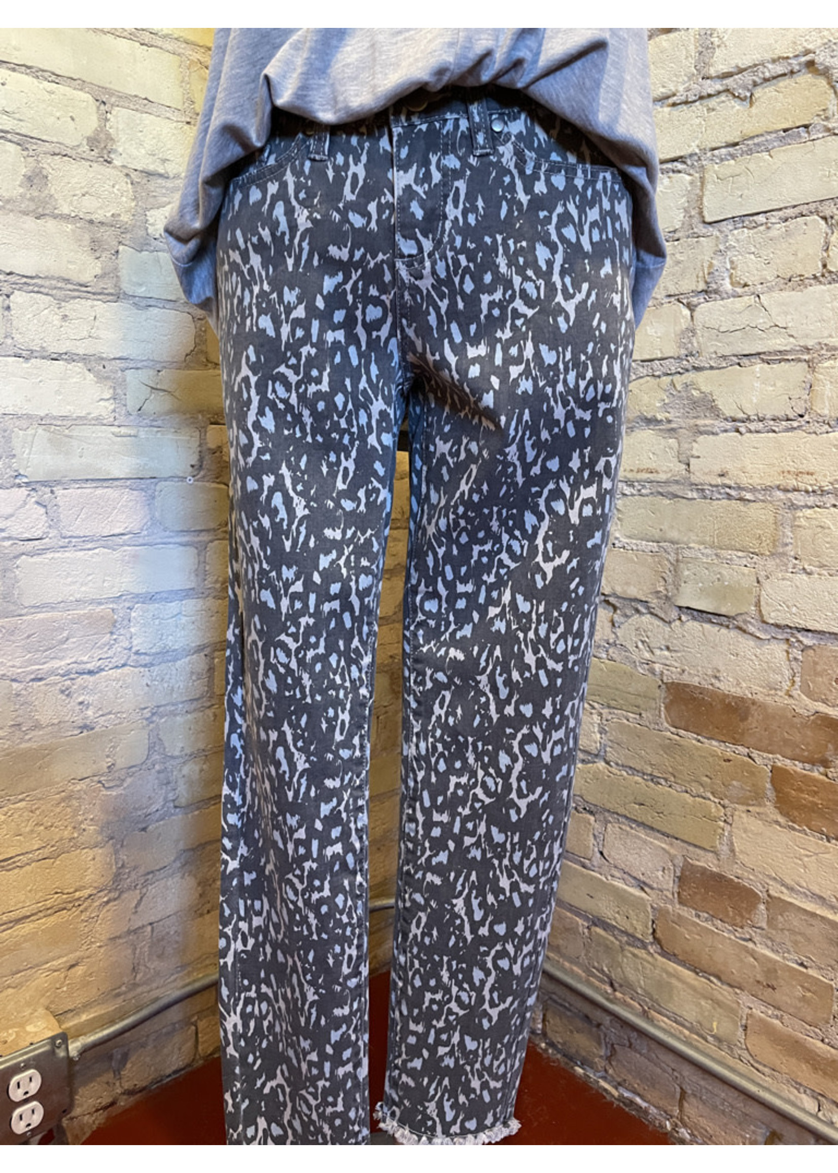 Easel Leopard Print Skinny Pants