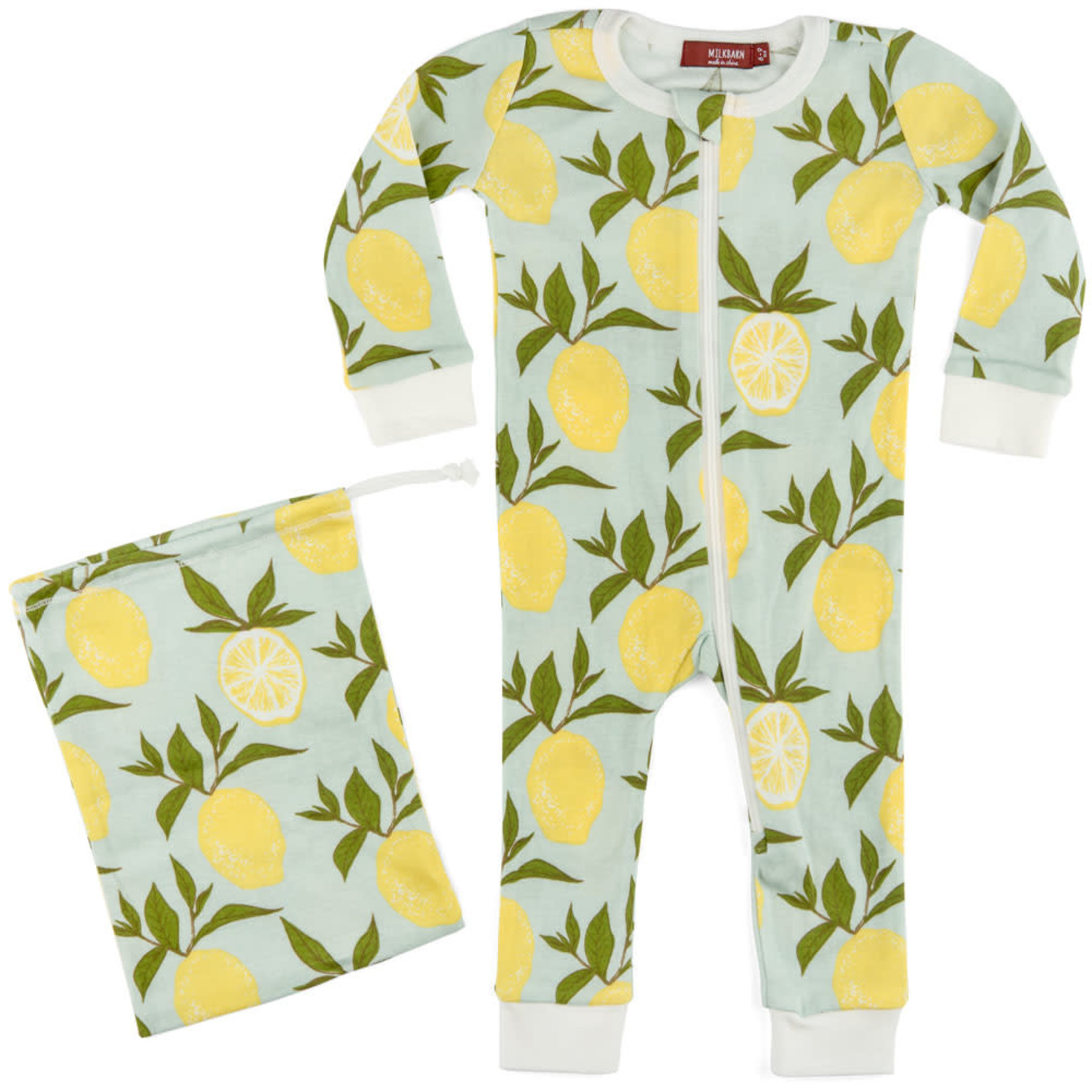 Milkbarn Milkbarn lemon pajamas 3-6