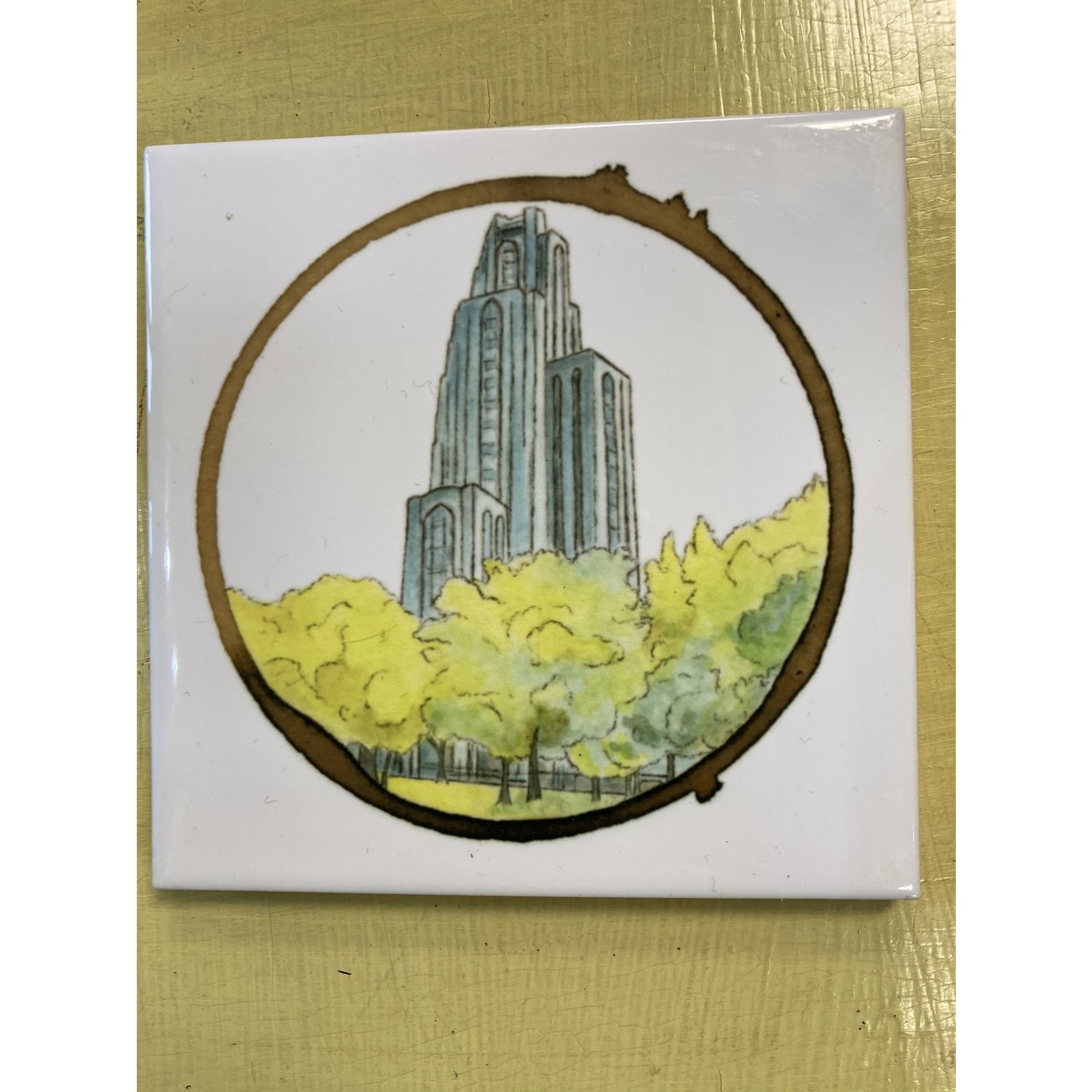 Craig Peterson Craig Peterson | Coffee stain coaster | Cathedral of learning