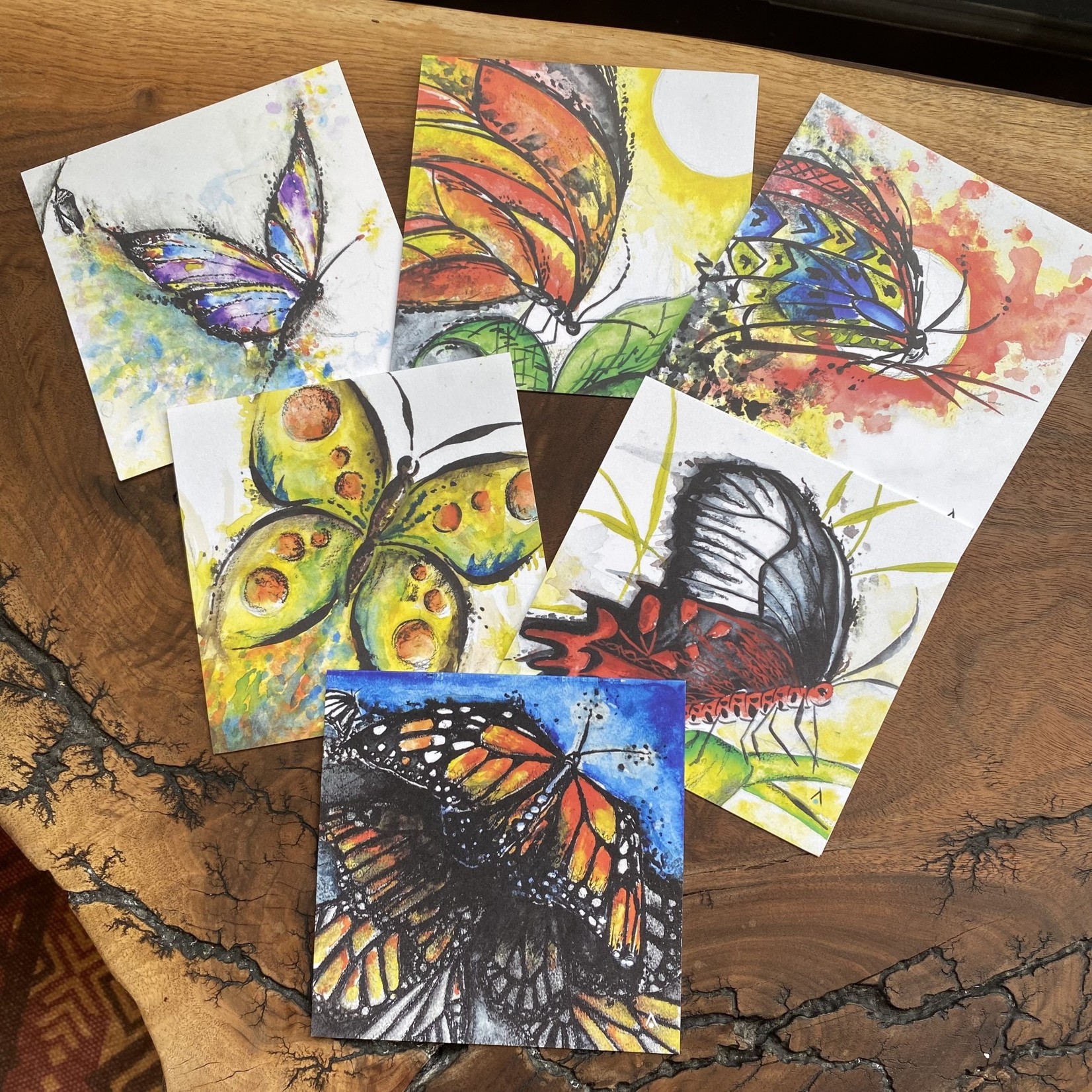 Atlas Art Atlas Art | Butterfly Notecards - set of 6 (envelopes included)