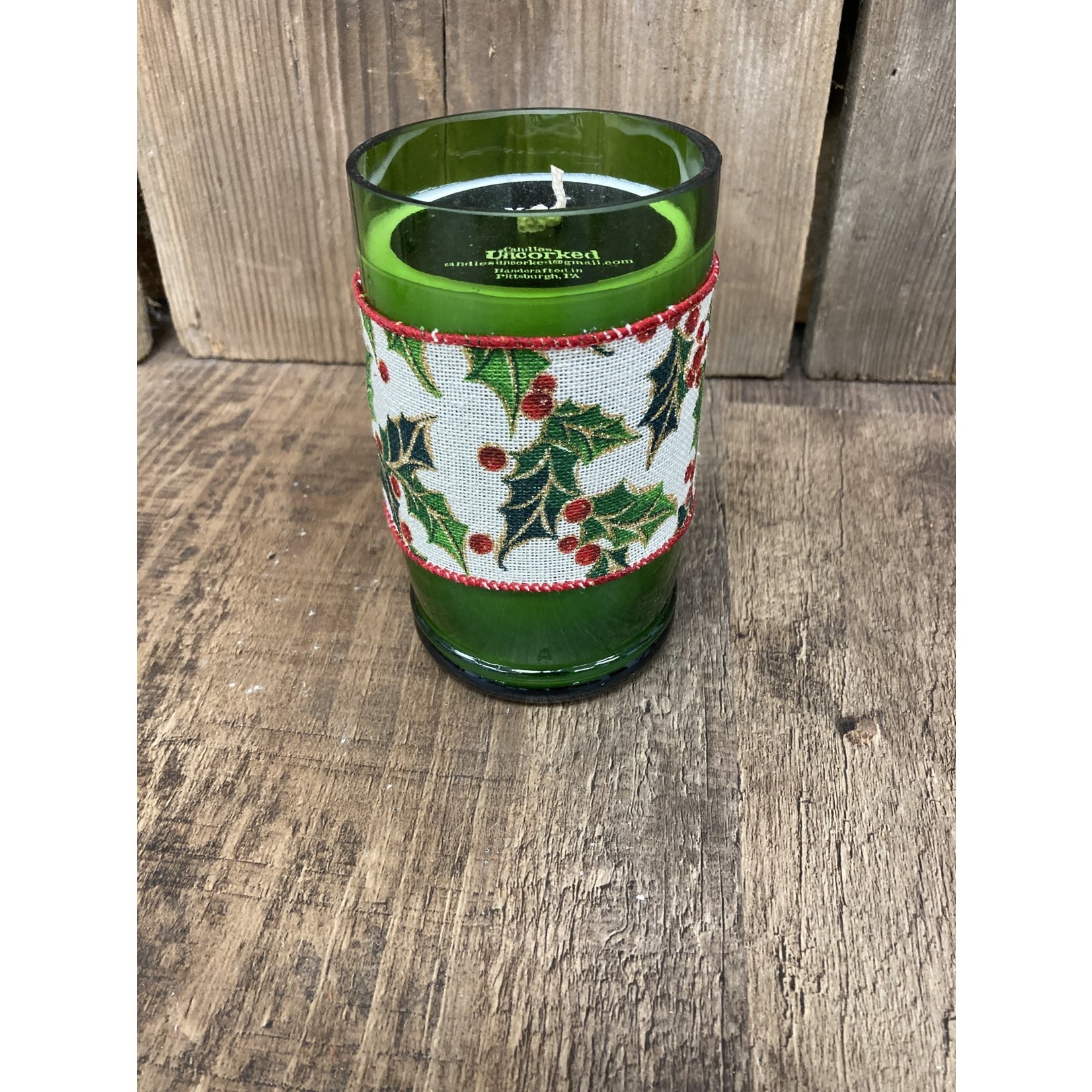Susan Cowher Candles Uncorked| Merlot Holiday Embossed