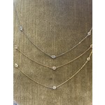 RDI So Me Designs Diamond 14k yellow gold station necklace .25 ct total weight