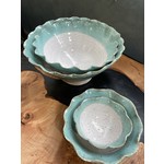 Bari Moss Ceramics Bari Moss Ceramics | Set of 4 Nesting Bowls - flower rim