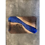Ronald McCloskey RPM Woodworks | Wooden Cheese Board w/ Navy Acrylic